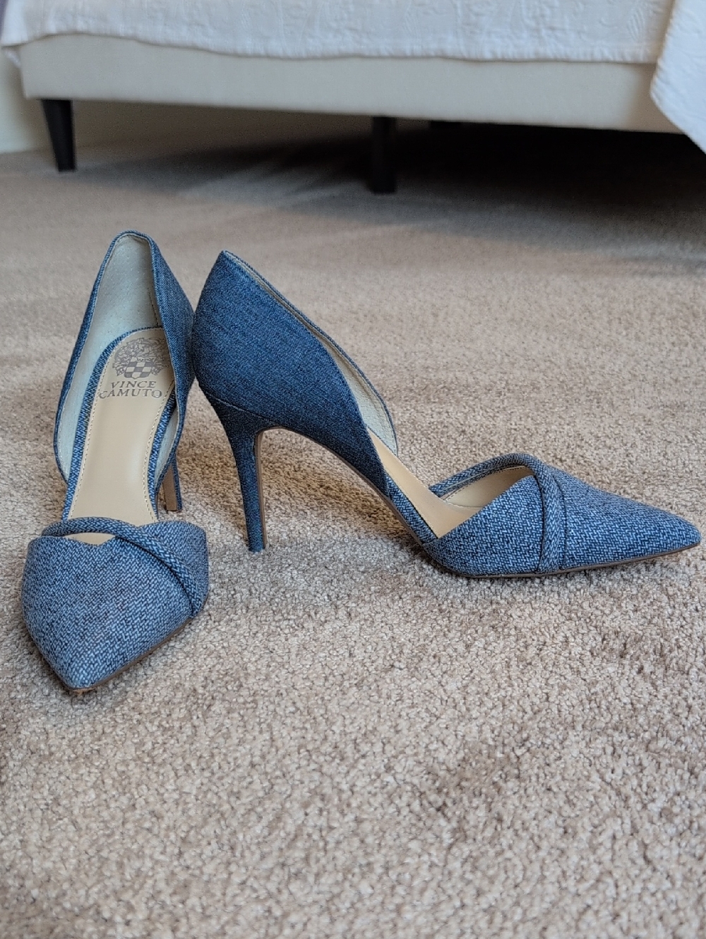 Vince Camuto Blue Denim Stilleto Pumps